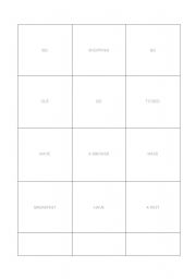 English Worksheet: vocabulary snap