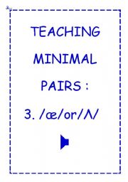 TEACHING MINIMAL PAIRS 3