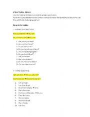 English Worksheet: WARM-UP: Are you x Do you?