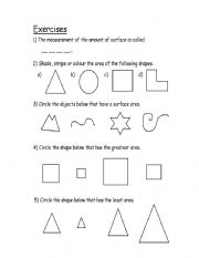 English Worksheet: shapes