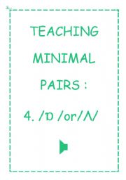 TEACHING MINIMAL PAIRS 4