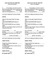 English Worksheet: Leave out all the rest