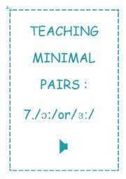 TEACHING MINIMAL PAIRS 7