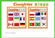 Contries BINGO Game # 10 cards # Vocabulary list # Bingo Instructions # B/W Bingo # fully editable