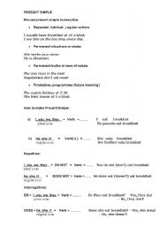 English Worksheet: Present Simple simple description