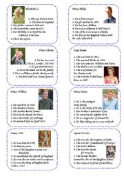 Game cards 1: The Royal Family