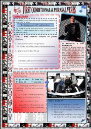 FOCUS ON FIRST CONDITIONAL & PHRASAL VERBS. GRAMMAR+ LISTENING + SPEAKING  THROUGH U2 SONG + KEY INCLUDED + NOTES FOR TEACHER.