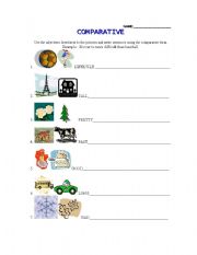 English Worksheet: Comparative Worksheet 