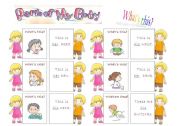 English Worksheet: The body - 30 memo cards (1/5)