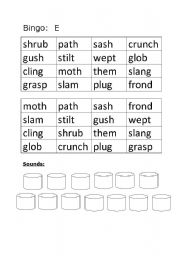 English worksheet: Bingo