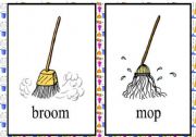 cleaning tools flash cards