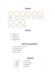 English worksheet: elementary worksheet