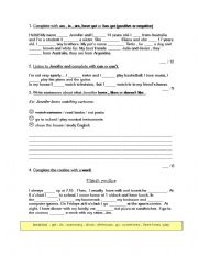 English worksheet: Revision test for juniors