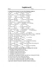 English Worksheet: english test