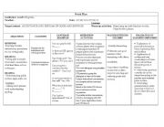 English worksheet: Week plan good and services