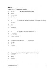 English worksheet: Basic grammar quiz