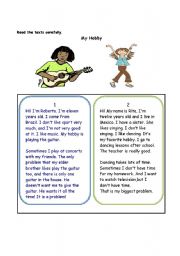 English Worksheet: hobbies