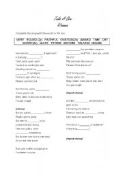 SONG, RIHANNA, RUSSIAN ROULETTE - ESL worksheet by isabel2010