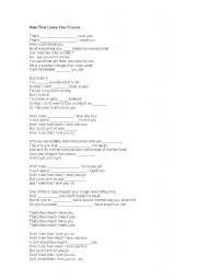 English Worksheet: Hate that I love you so - Rihanna Song