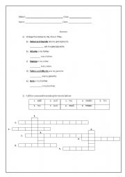 English worksheet: Family