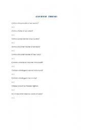 English worksheet: Test your general knowledge