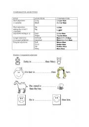 English worksheet: Comparative adjectives