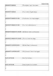 English Worksheet: Verb tenses