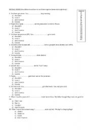 English Worksheet: Modals