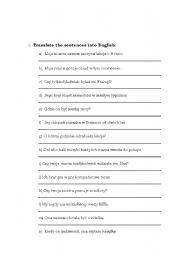 English Worksheet: mixed tenses grammar test