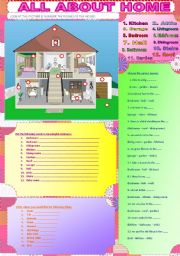 English Worksheet: ALL ABOUT HOME