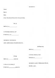 English worksheet: Introducing about family