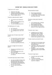 English Worksheet: IDIOMS TEST2