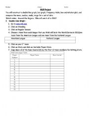 English worksheet: MLB Project (Mean, Median, Mode)