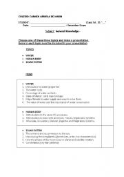 English worksheet: General Knowledge Test