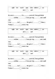 English worksheet: READ AND COMPLETE