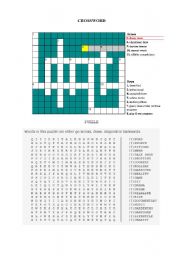 English Worksheet: TV Programms - Crossword and Puzzle