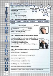 Song Worksheet - Talking to the moon by Bruno Mars