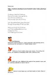 English Worksheet: Flintstones Family