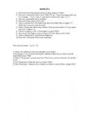 English Worksheet: The Curious Incident of the Dog in the Night-time