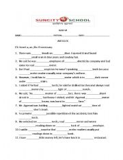 English Worksheet: articles