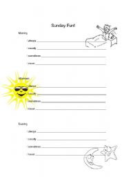 English Worksheet: Sunday Fun