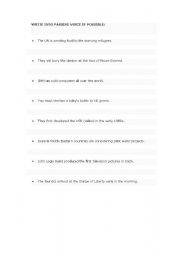 English worksheet: Passive voice