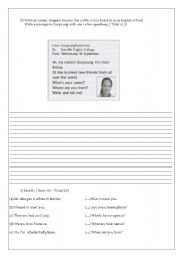English worksheet: Using Present tense of the Verb To Be