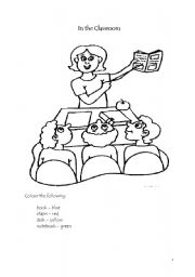 English Worksheet: In the Classroom