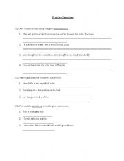 English Worksheet: Grammar parctice Exercises- conjunctions,adjectives,negatives,question formation