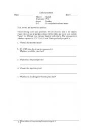 English worksheet: Announcement