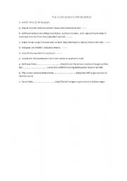 English Worksheet: The Sorcerers Apprentice worksheet