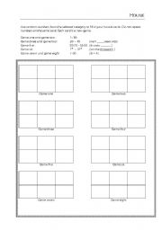 English Worksheet: A change from the same old Bingo