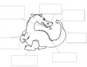 English Worksheet: editable story dragon labels