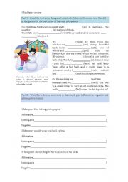 English Worksheet: Margarets Holidays